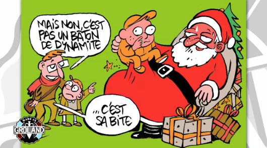 Luz, pris sur la page facebook de Groland, 24 Décembre 2015.