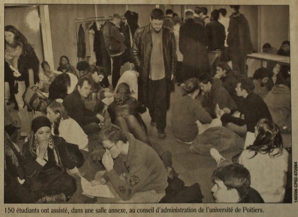 Lundi 13 Mars 2006 : les étudiants s'invitent au CA de l'Université de Poitiers