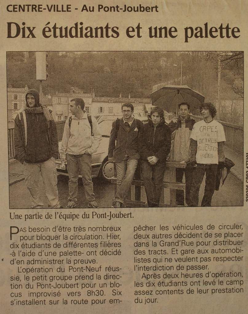 Mercredi 22 Mars 2006 : Poitiers, ville bloquée...le temps d'une matinée