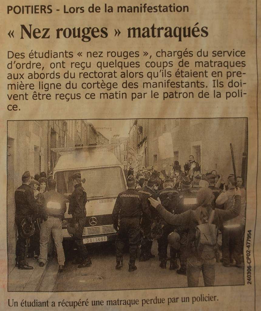 Jeudi 23 Mars 2006 : pluie d'actions et de coups à Poitiers