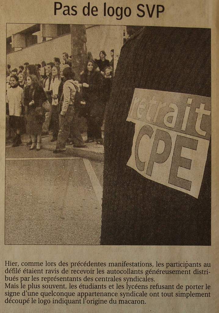 Jeudi 23 Mars 2006 : pluie d'actions et de coups à Poitiers