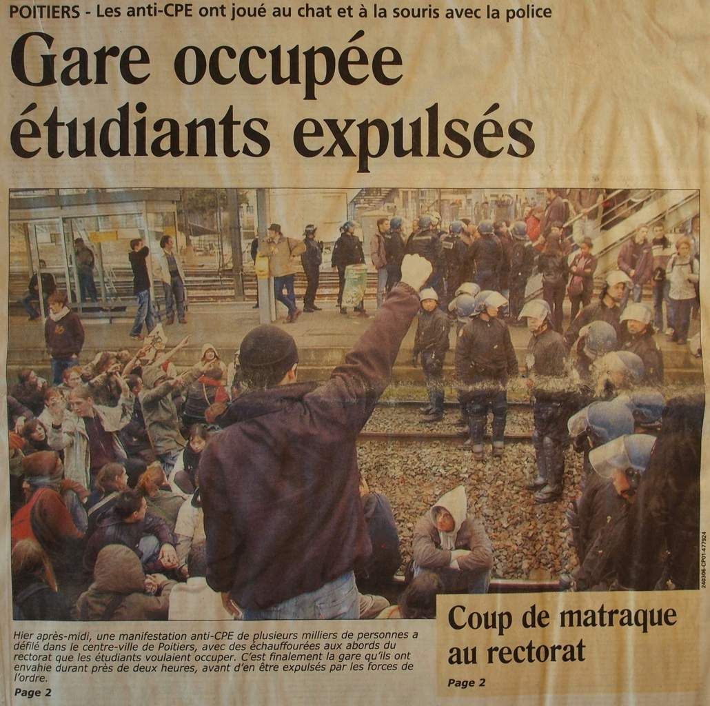 Jeudi 23 Mars 2006 : pluie d'actions et de coups à Poitiers