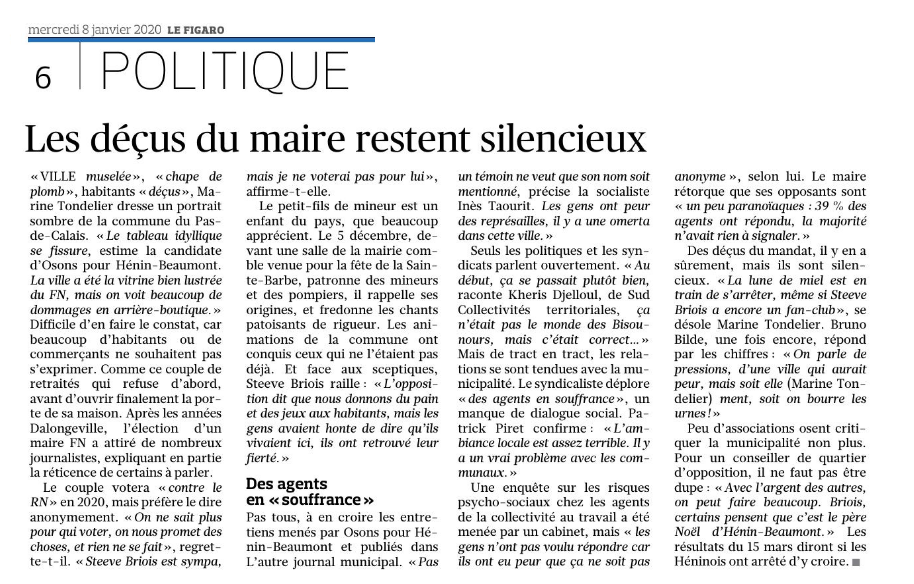 À HéninBeaumont, les déçus du maire restent silencieux Le blog de