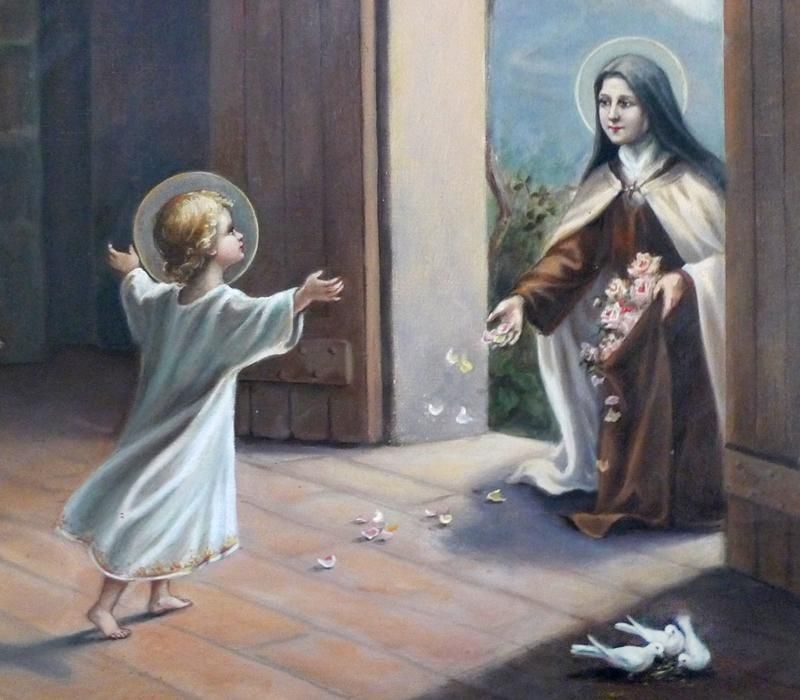 Sainte Thérèse de l'Enfant Jésus et son ange gardien