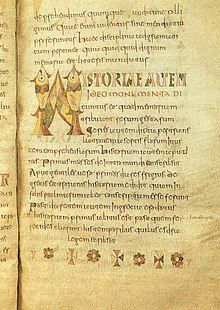 Une page des "Etymologies" de Saint Isidore, le principal de ses nombreux ouvrages