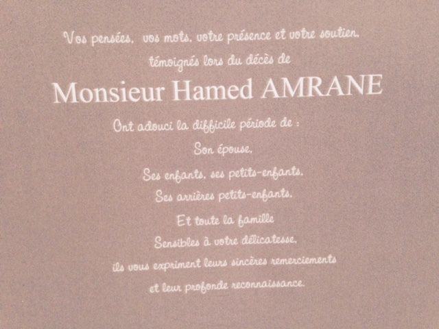 Avis de décès de Amrane Ahmed harki de mouans-sartoux (06)