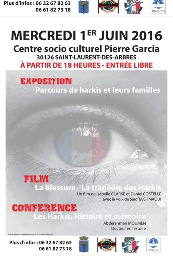 Expostion Mercredi 1er JUIN 2016 à partir de 18h à Saint-Laurent-des- Arbres