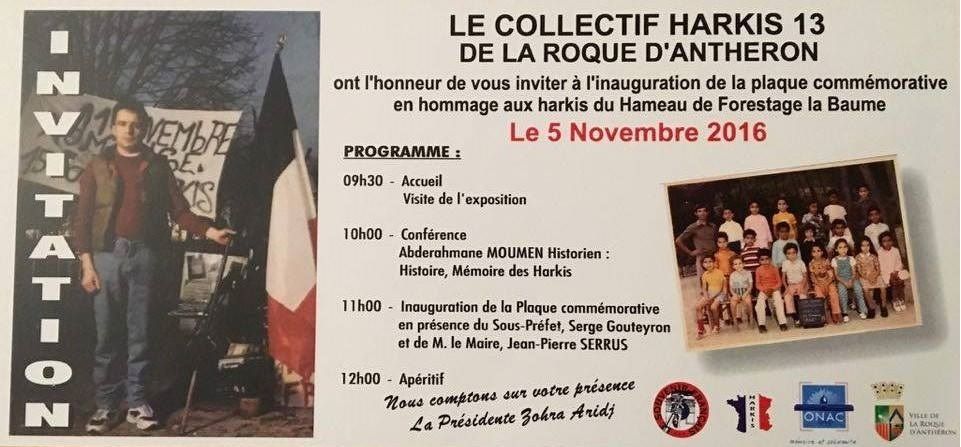 Exposition à la Roque-d'Anthéron (13) parcours de Harkis et de leurs familles à la Baume, et à la galerie musée