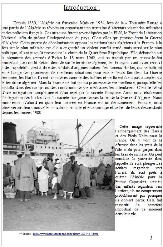 L’INTÉGRATION DES HARKIS ET DE LEURS DESCENDANTS DANS LA SOCIÉTÉ FRANÇAISE DE LA FIN DE LA GUERRE D’ALGÉRIE A NOS JOURS