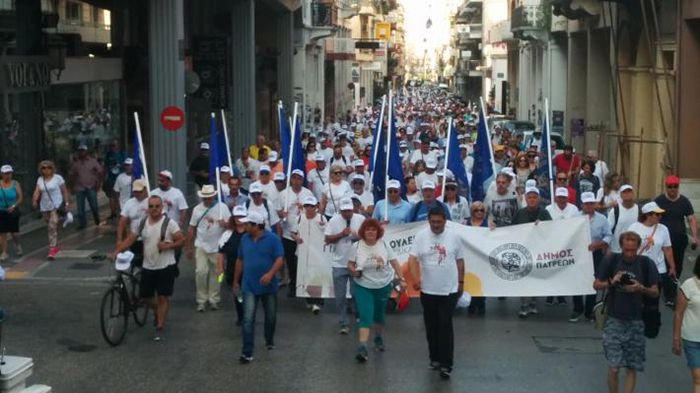 Patras: Grande manifestation contre le chômage
