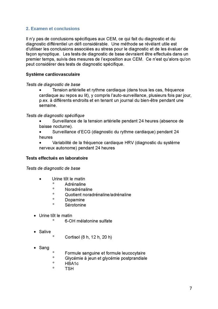 Directive de l’Association Médicale Autrichienne concernant les maladies liées au syndrome CEM