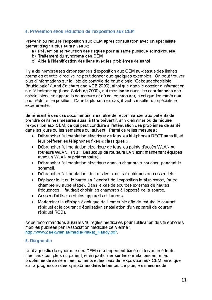 Directive de l’Association Médicale Autrichienne concernant les maladies liées au syndrome CEM