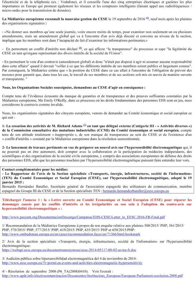 Des conflits d’intérêts et des pratiques condamnables au Comité Economique et Social Européen (CESE)