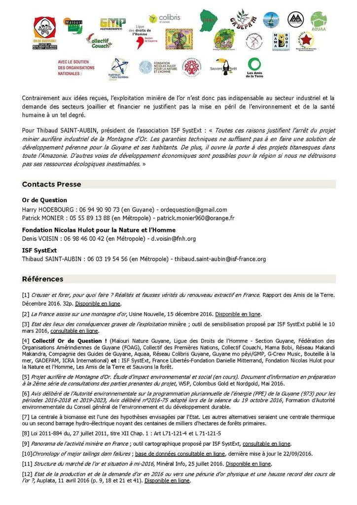 NON au mega projet de mines "Montagne d'or" de Guyane. Les mines, ce n'est ni ici, ni ailleurs
