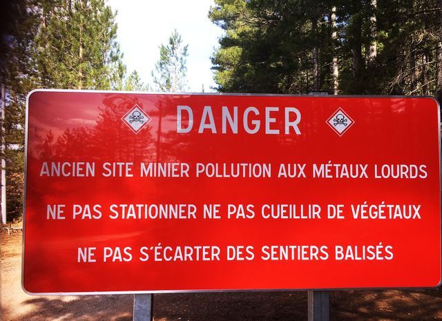 Danger annoncé près de l'ancienne mine d'or de Salsigne © Radio France / Isabelle Souquet