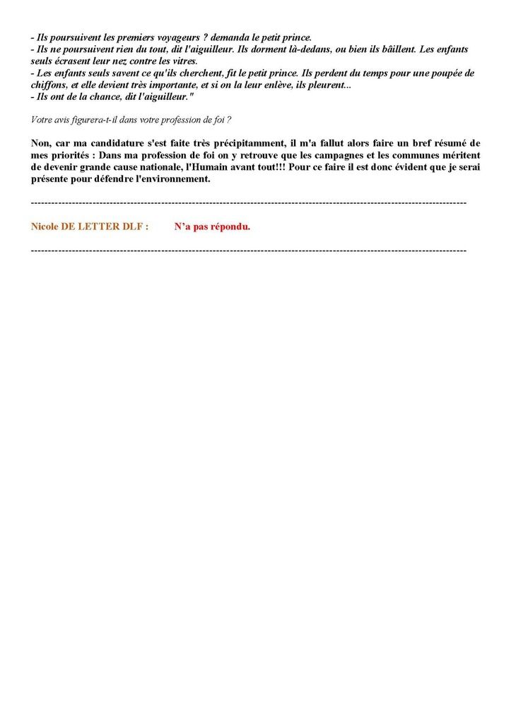 CADE : LGV, Les candidats/e aux législatives répondent