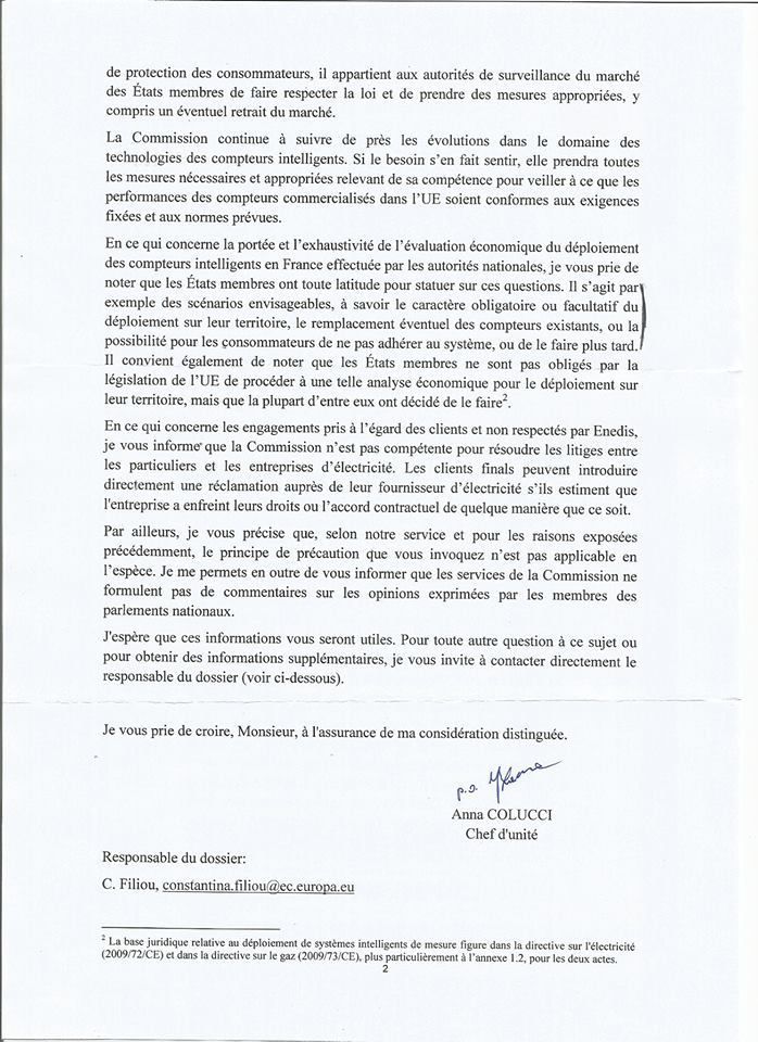 Les compteurs communicants ne sont pas une obligation Européenne