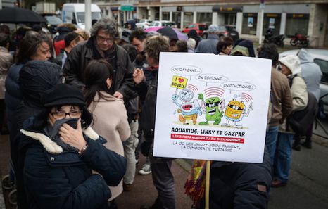 De nombreuses mobilisations anti-Linky ont eu lieu au Pays Basque