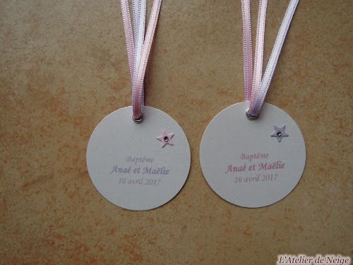 315 - Etiquettes Baptême Anaé et Maëlie 16 avril 2017