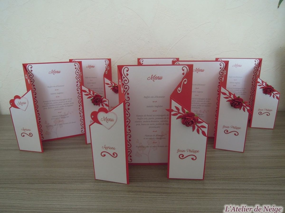 506 - Menus Mariage Auriana et Jean-Philippe 21 avril 2018