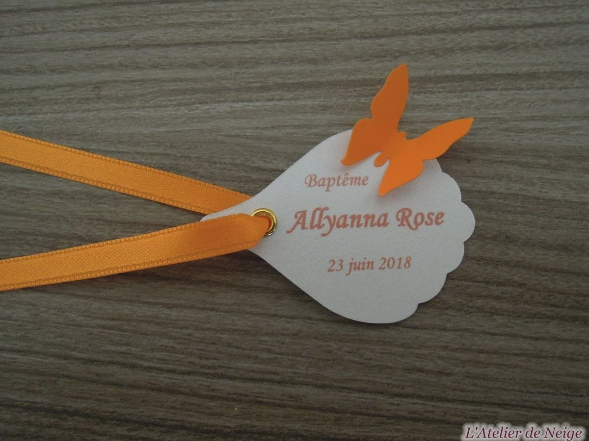 423 - Etiquette Baptême Allyanna Rose 23 juin 2018