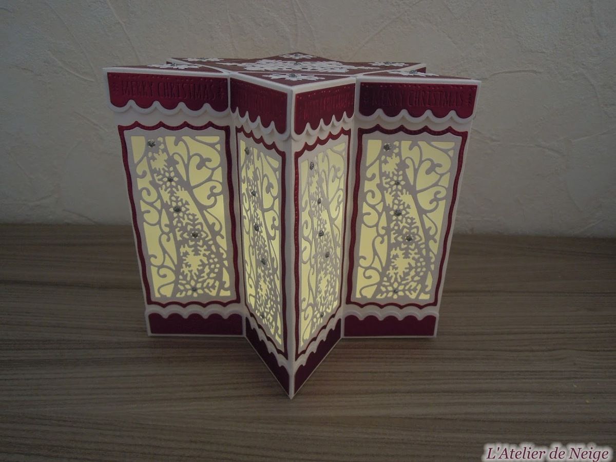 228 - Lanterne Etoile Rouge Noêl
