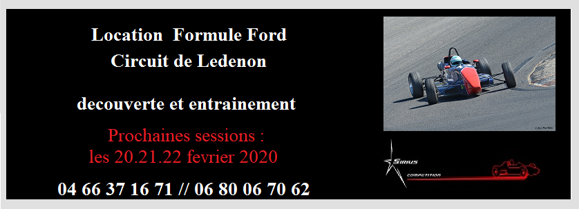 location monoplace formule Ford  course entrainement