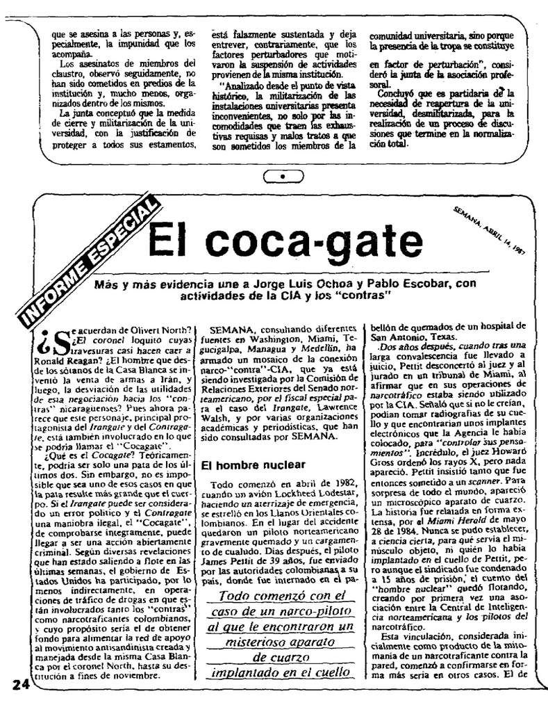 Documentos en la historia del M-19: Carta a la 42 Asamblea de las Naciones Unidas, Septiembre  28 de 1987