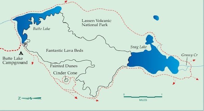 Lassen Cinder Cone trail map