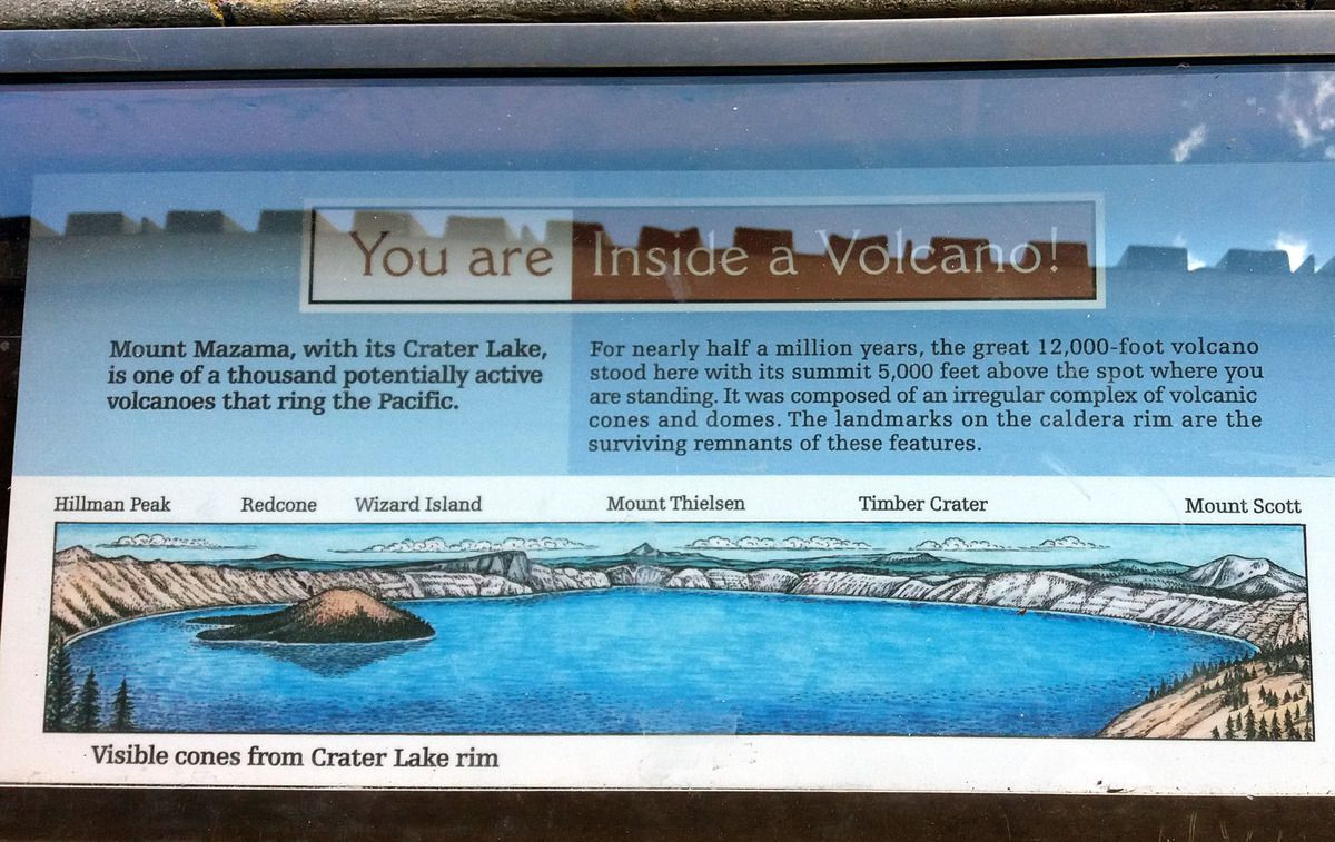 Crater Lake panneau informatif