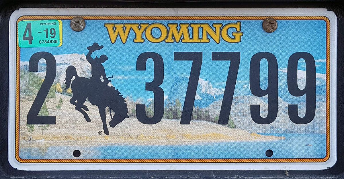 Wyoming plate