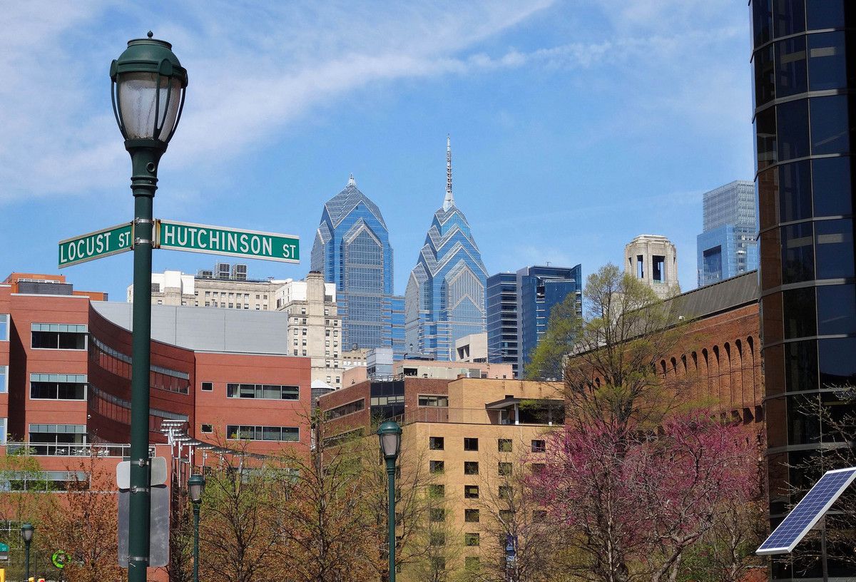 Philadelphie downtown vue depuis Locust Street