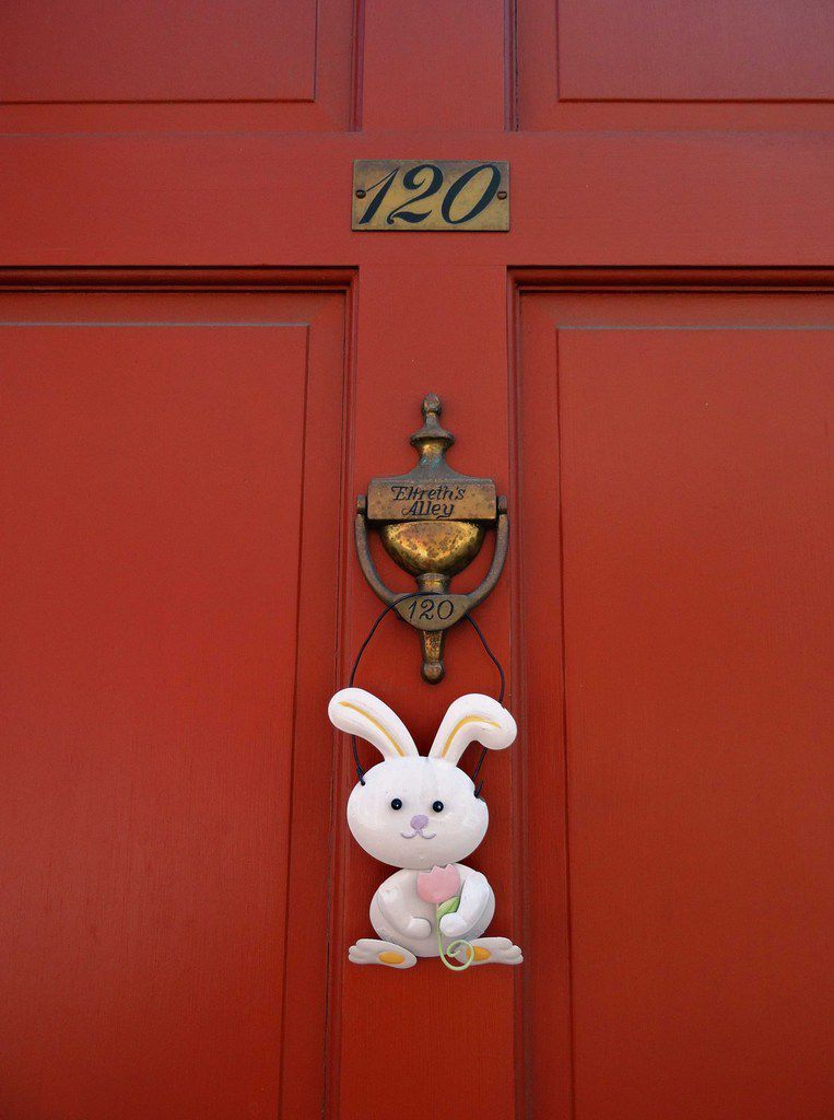 Philadelphie Elfreth's Alley detail porte