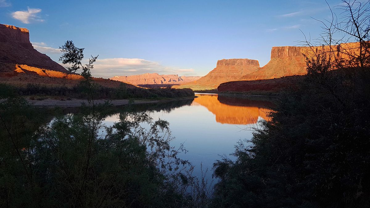 Red Cliffs Lodge coucher du soleil