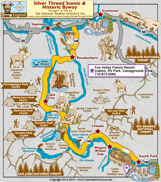 Silver Thread Scenic Byway carte