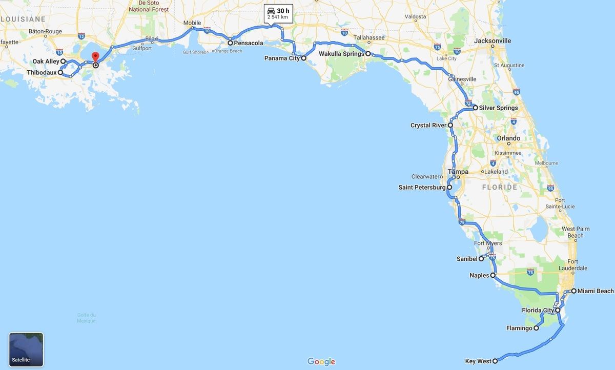 Trajet Floride mai 2020
