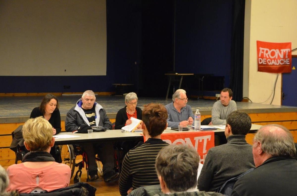 Réunion publique des candidats du Front de Gauche à Lanmeur le mercredi 25 février: les photos de Pierre-Yvon Boisnard