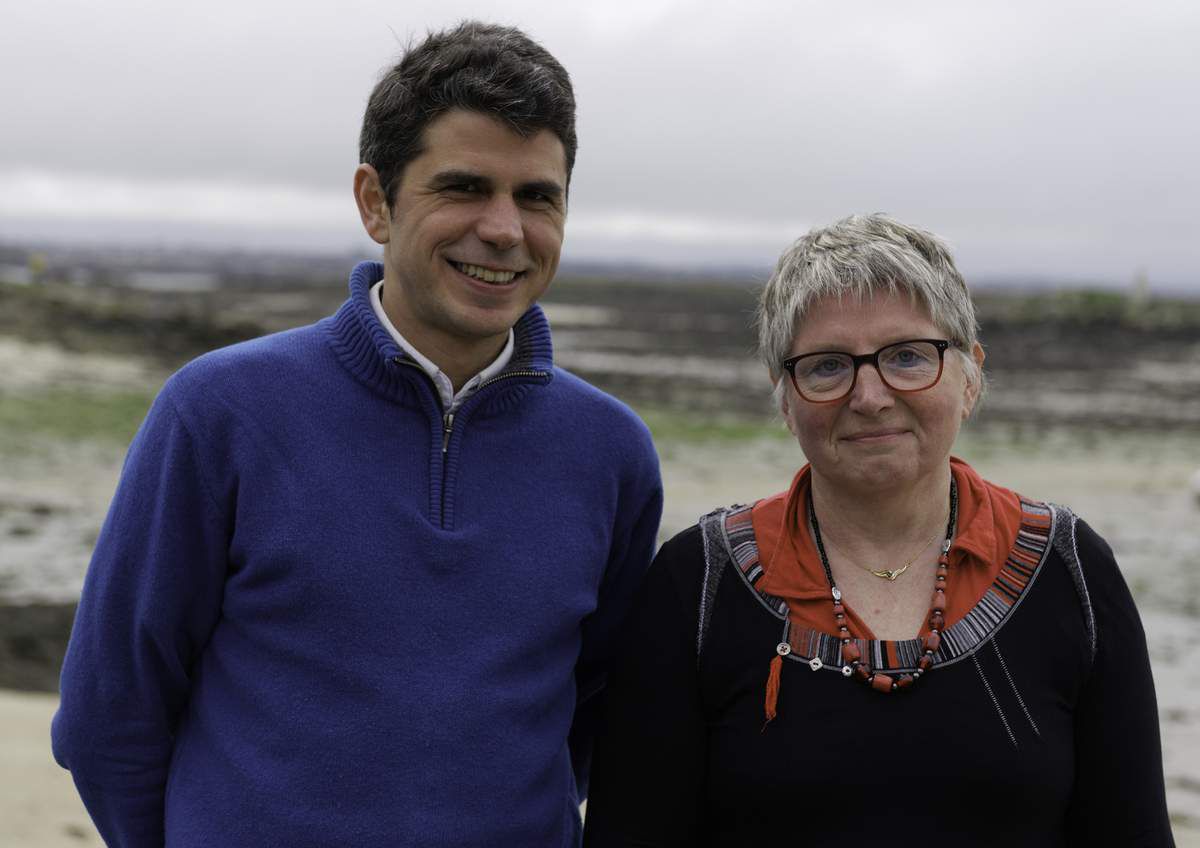 Ismaël Dupont et Muriel Grimardias, candidats PCF-Front de Gauche, "L'humain au coeur" dans la circonscription de Morlaix (photo Jean-Marc Nayet)