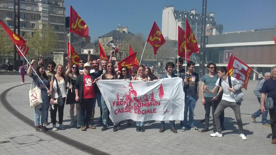 Rennes: 9000 personnes dans le cortège ce 19 avril 2018 pour la convergence des luttes. 1000 à Lorient et Quimper