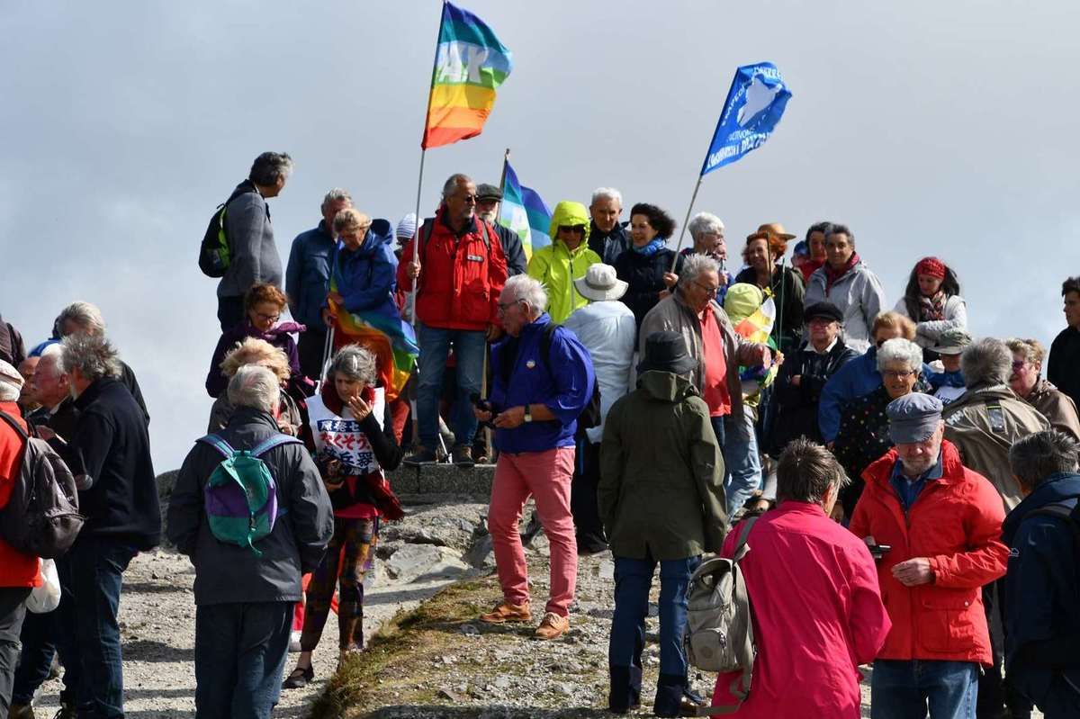 Le jour anniversaire de la destruction de Hiroshima, rassemblement pour l'interdiction des armes nucléaires au Menez Hom le 6 août 2019 à l'initiative du Comité pour l'interdiction des armes nucléaires finistérien (CIAN 29) - reportage photo de Daniel Laporte