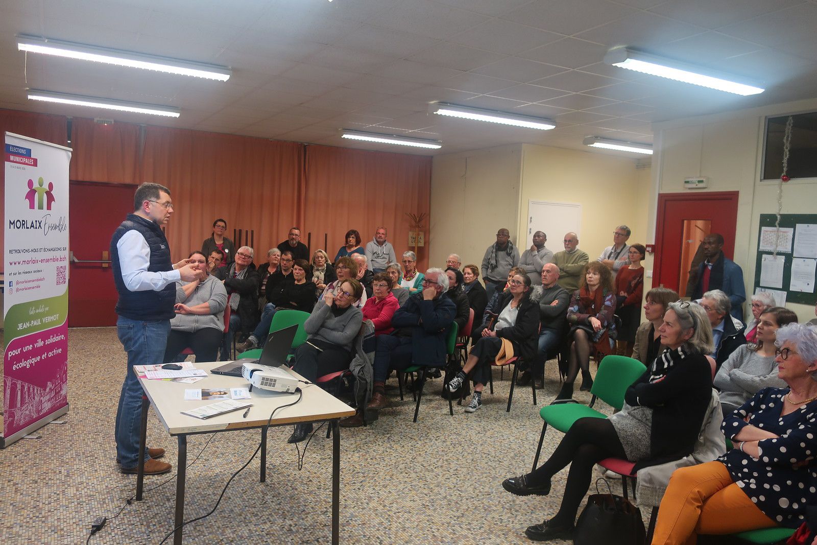Une très belle réunion publique de présentation du programme de Morlaix Ensemble à La Madeleine - Lundi 9 mars 2020 (Photos Jean-Luc Le Calvez)