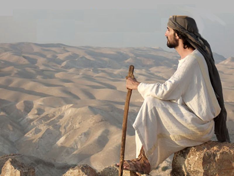 Au désert, pendant 40 jours, Jésus est seul
