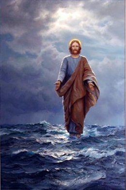 Jésus vient à la rencontre de ses disciples en marchant sur la mer