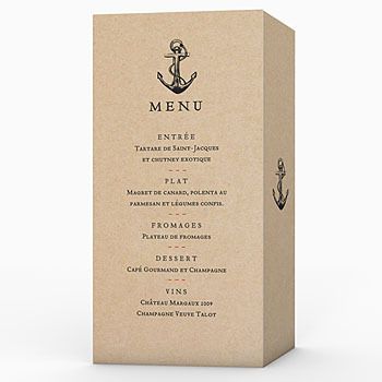 menu de mariage