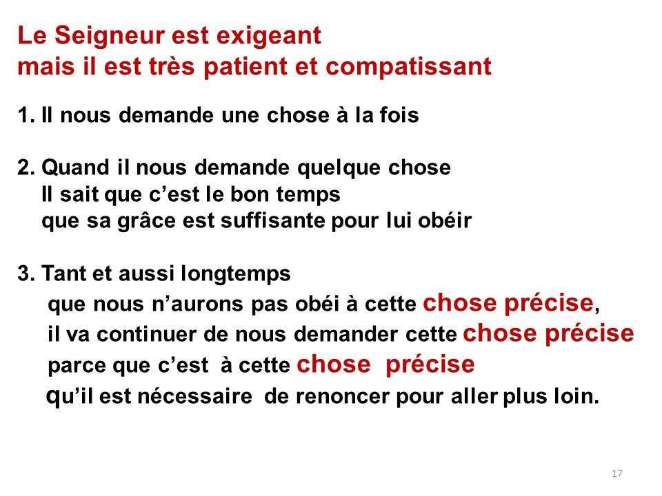 Dieu est exigeant