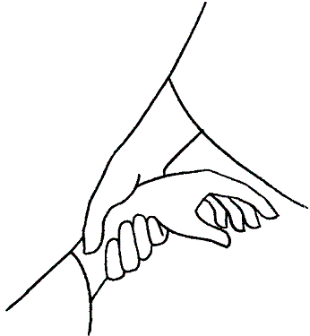 Jésus prit la main de la belle-mère de Simon et le releva.