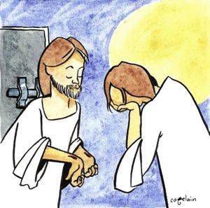 Jésus montre ses plaies aux disciples puis à Thomas
