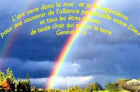 L'arc-en-ciel rappelle l'alliance entre le ciel et la terre, entre Dieu et les humains