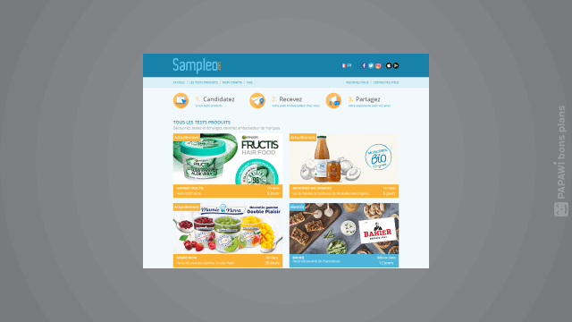 Tester des produits gratuitement avec Sampleo