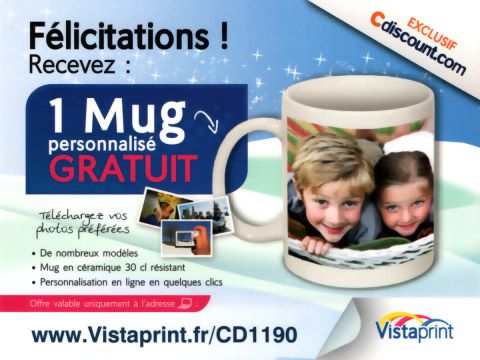 Test de l'offre pour avoir un mug personnalisé Vistaprint gratuit - Papawi  bons plans